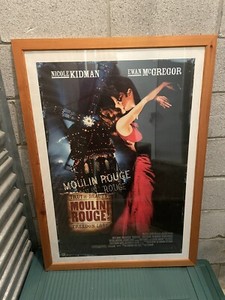 Framed Moulin Rouge Movie Poster Original 30" x 42” 2001 Version E