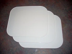 3 WHITE 10 x 12 BULTACO ASTRO NUMBER PLATES FLATTRACK VINTAGE ROTAX AHRMA AMA DT - Picture 1 of 4