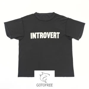 GOTOFREE 25SS GD INTROVERT EXTROVERT REVERSIBLE COTTON T SHIRT BLACK TOP TEE - Picture 1 of 6