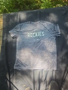 Nike Dri-Fit Colorado Rockies T-Shirt Herren 2XL Grau Kurzarm MLB - Bild 1 von 4