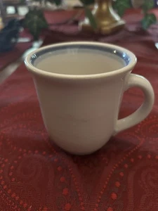 Vtg Pfaltzgraff? White Cup With Blue Rings Inside # 289 Or 682 - Picture 1 of 3
