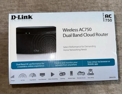 D-Link Wireless AC 750 Dual Band Cloud Router (DIR-810L) New Open Box - Image 1 of 3