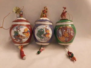 The Bradford Editions Winnie The Pooh "Sounds Of The Season" Ornaments Lot 2001 - Picture 1 of 23