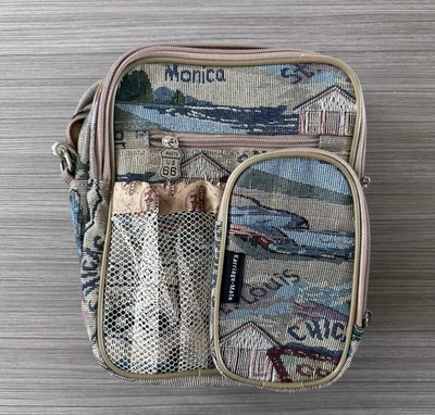 Bolso utilitario de viaje Route 66 tapiz Karriage-Mate bandolera de hombro T679A#66 Foto 1 de 4