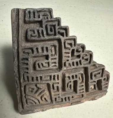 Угловая марка ручной работы из глины/камняных блоков индийский текстиль - Изображение 1 из 4