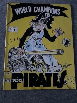 1961 Pittsburgh Pirates Yearbook MLB Baseball World Series Clemente Mazeroski - Image 1 of 3