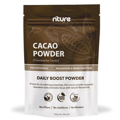 NTURE ORGANIC CACAO POWDER 1KG HIGH QUALITY PERUVIAN COCOA POWDER GLUTEN FREE VEGAN