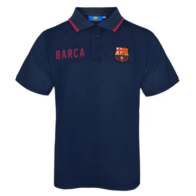 FC Barcelona Boys Polo Shirt Crest Kids OFFICIAL Football Gift - Image 1 of 3
