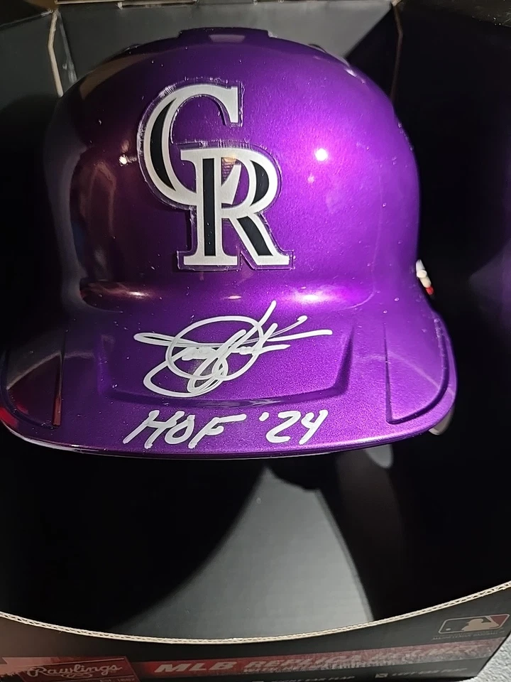 🔥Casco de bateo firmado por Todd Helton cromado Rockies alternativo🔥Fanatics certificado de autenticidad Foto 1 de 4