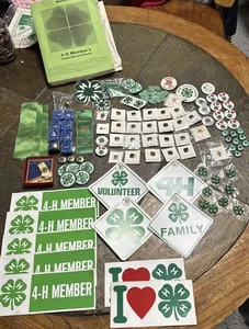 Riesiges Ende 70er Jahre 4H Lot 28 Pins, Buttons, Patches, Patches & mehr Vintage - Bild 1 von 23