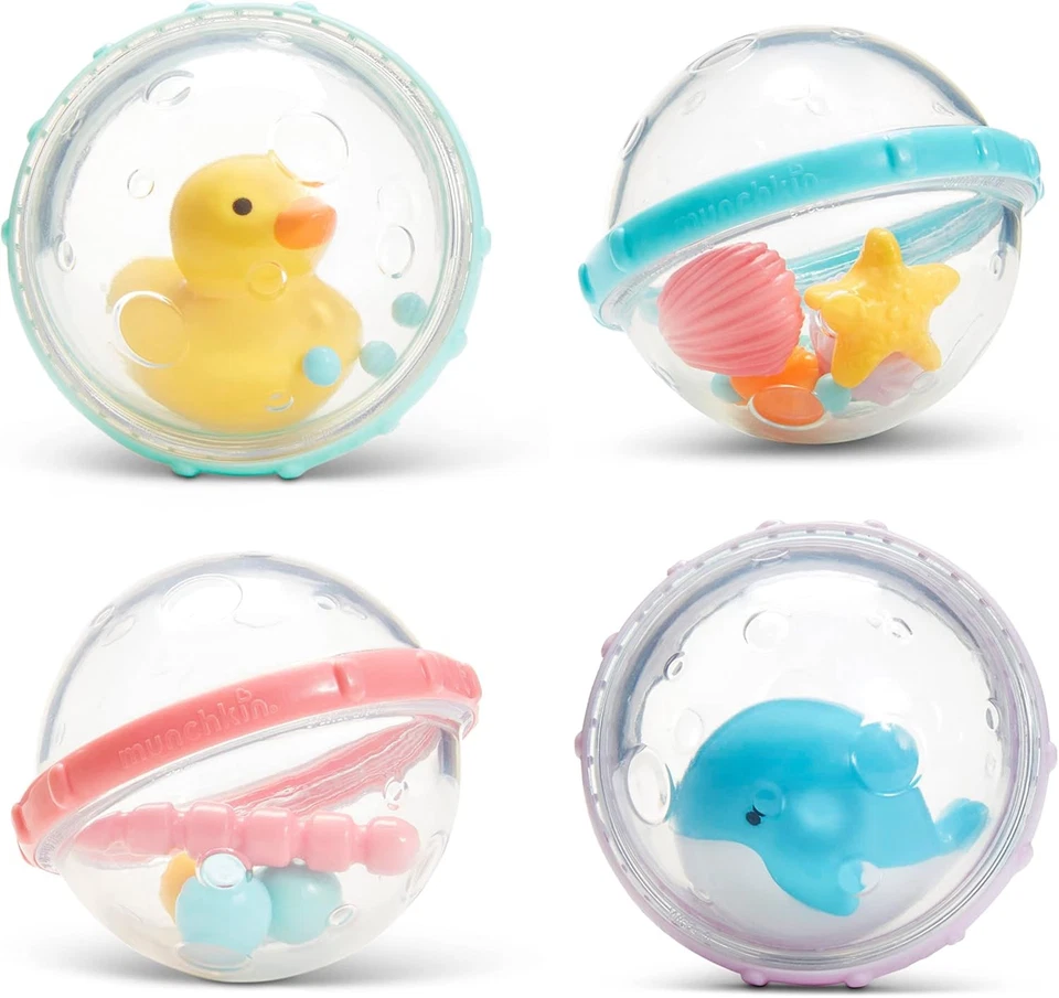 Juguete de baño Munchkin® Float & Play Bubbles™ para bebés y niños pequeños, 4 unidades Foto 1 de 4