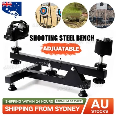 Adjustable Shooting Steel Bench Gun Rifle Range Shooting Rest Steady Stand New - image 1 of 4