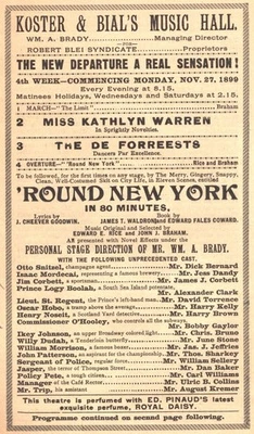 *JAMES J CORBETT HEAVYWEIGHT CHAMP & SHERLOCK HOLMES RARE 1899 STAGE PROGRAM* - Image 1 of 4