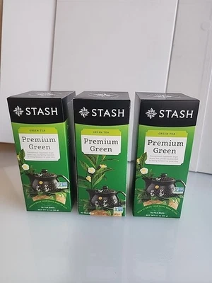 Paquete de 3 alijo de té verde - verde premium (90 bolsitas de té) 2,1 OZ (60 g) Bb 11/2027 Foto 1 de 3