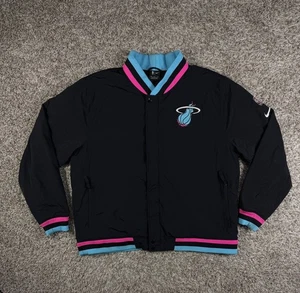 Nike Miami Heat City Edition Courtside Full Zip Bomber Jacket Black Men's 2XL - Picture 1 of 13