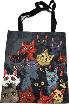 Cute Cat Tote Bag - Lovely Vibrant Bag - Perfect Gift 🎁 - Image 1 of 3