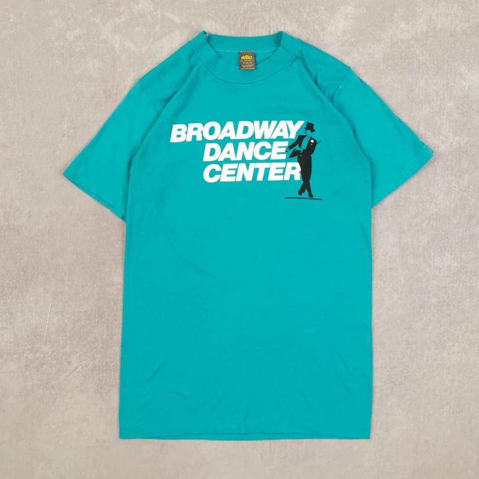 Jerzees Vintage 80s Broadway Dance Center Graphic T-Shirt S Women's Turquoise  - Image 1 of 4