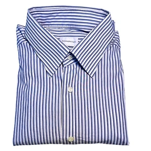 Ermenegildo Zegna Herren [S Oberhemd blau gestreift langarm Gr. 42 / 16,5 - Bild 1 von 11