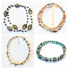 Various beautiful necklaces with assorted natural shell stone glass &metal beads