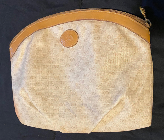 Gucci Brown Monogram Canvas Boat Baguette Shoulder Bag ○ Labellov