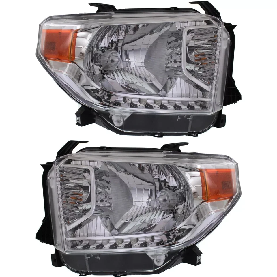 Headlight Left and Right Side For 2014-2017 Toyota Tundra With Level Adjuster Foto 1 de 4