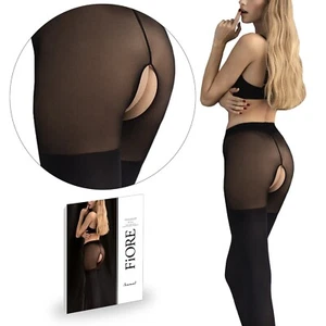 FIORE TWILIGHT Ouvert Damen Strumpfhose mit offenem Schritt Strapsoptik 20 Den - Bild 1 von 10