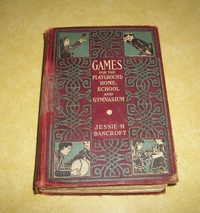1913 CHILDRENs BOOK GAMES PLAYGROUND HOME SCHOOL GYM BANCROFT PERIOD SEPIA PHOTO - Imagen 1 de 12
