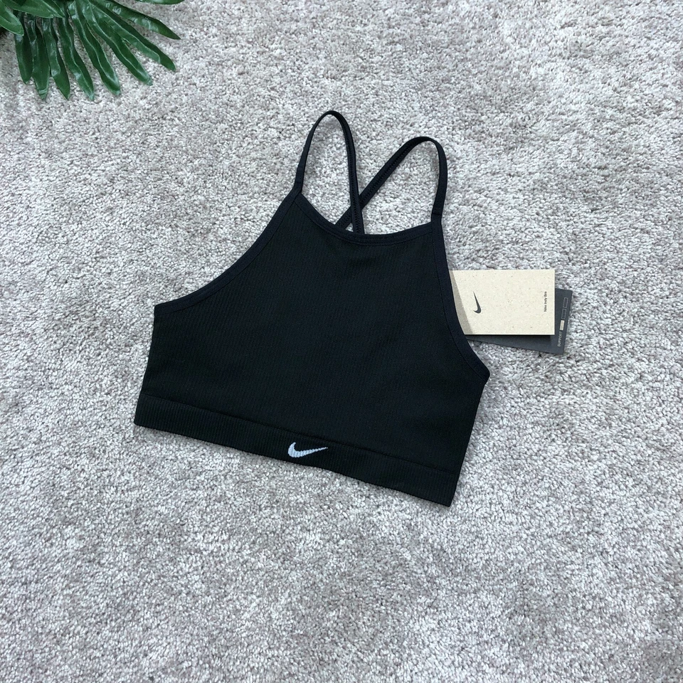Nike Indy Sports Bra Seamless Ribbed Womens S Light-Support Non-Padded
