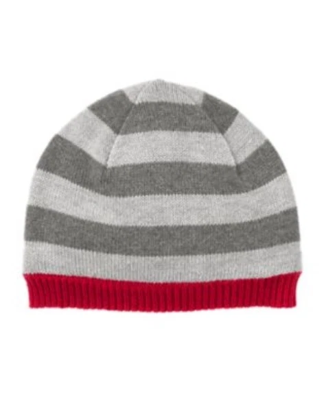 GYMBOREE RESCUE SQUAD GRAY STRIPE SWEATER BEANIE HAT 5 6 7 8 10 12 NWT - Image 1 of 1