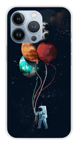 Coque en silicone imprimée compatible Apple iPhone 13 Pro Cosmonaute aux Ballons - Photo 1 sur 3