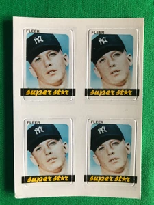 1981 FLEER SUPER STAR MICKEY MANTLE 4 IN 1 PANEL NR-MT-MT - Picture 1 of 2