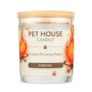 Neutralizador de olores para mascotas de cera a base de plantas junto al fuego para velas - Imagen 1 de 5