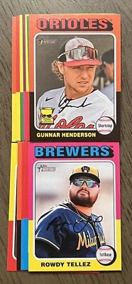 2024 Topps Heritage Baseball Base Cards Vets & RC #300-500 - Complete your set! - Image 1 of 4