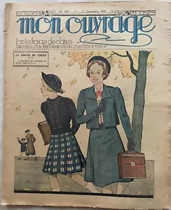 MON OUVRAGE n° 355 du 1 Décembre 1937 revue ancienne mode couture broderie - Imagen 1 de 3