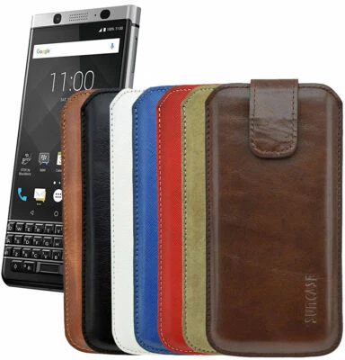 Custodia per BlackBerry KEYone Ultra Slim Borsa IN Cuoio Case Cover Protettiva - Immagine 1 di 4