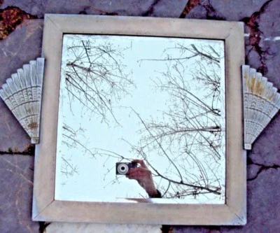 Ancien Miroir art-déco métal et bronze design 20 ème - Photo 1/4