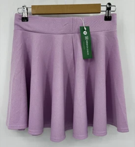 Urban Coco Women's Purple Skater Skirt Size Medium Stretchy Flared Mini Pleated - Picture 1 of 10