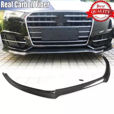 Alerón labial parachoques delantero de carbono real para Audi S6 A6 C7.5 SLINE 2016-2018 Foto 1 de 4
