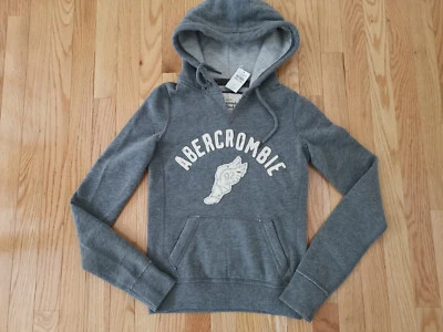 NWT Vintage Women Abercrombie & Fitch slim fit hoodie Pullover Y2K Junior Cotton - Image 1 of 4