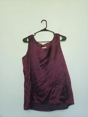 De Colección Sandra Ow-Wing Sin Reserva 1 Saks Fifth Avenue Mujer 12 Top Sin Mangas Púrpura Elegante Foto 1 de 4