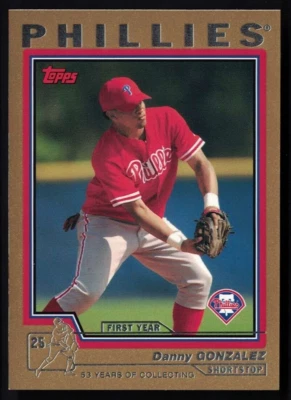 2004 Topps Traded and Rookies Gold #T146  Danny Gonzalez ROOKIE RC #/2,004 - Image 1 of 2