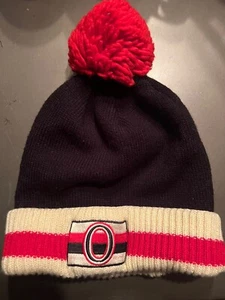 Gorro Ottawa Senators NHL tejido con puños CCM negro rojo marfil Y2K - Imagen 1 de 2