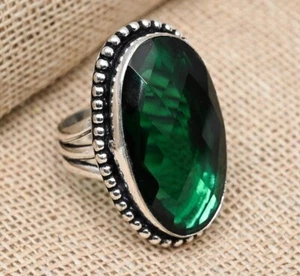 Spectacular Chrome Diopside Gemstone Handmade 925 Sterling Silver Jewelry Ring - Picture 1 of 4