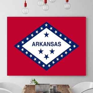 ARKANSAS State (AR) Art Print Flag Design United States Wall Decor Poster/Canvas - Picture 1 of 3