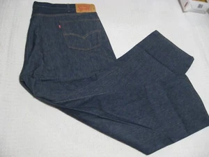 Original Levi Struss 501 passend schrumpfen 42W x 38L roh ungewaschene Denimhose Jeans - Bild 1 von 9