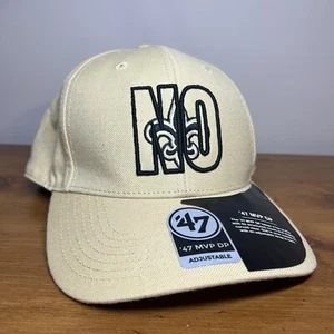 Gorra ajustable New Orleans Saints 47 marca MVP DP dorada con tirantes NFL OSFA - Imagen 1 de 12