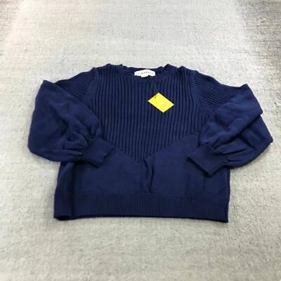 Suéter LF Markey Mujer Reino Unido 12 Stewart Tejido Azul Medianoche Acanalado Informal Damas Foto 1 de 4