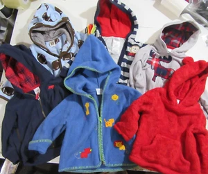 Lot 6 Carter's & First Moments Boys Infant 6 - 9 Months Hoodies Hoodie Jackets - Picture 1 of 6