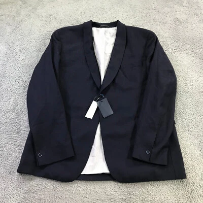 Gant Blazer Mens 58 Sports Coat Suit Jacket Tailored Fit Navy Shawl Collar - Image 1 of 4