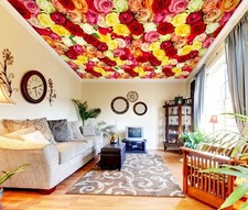 3D Colored Roses Zhu004 Ceiling Wall Paper Wall Print Decal Wall Deco Amy